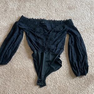 SHEIN black lace bodysuit